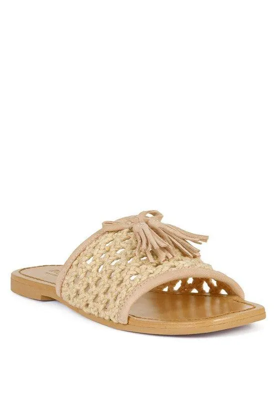 Cindy Tassel Flat Sandals
