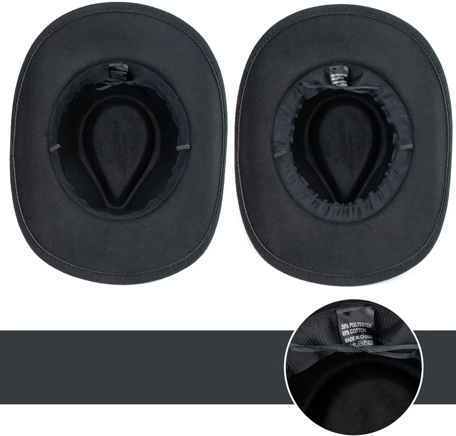 Classic Western-Cowboy-Hat Men Womens Wide Brim Cowgirl Hats Felt Fedora hat (S-M)