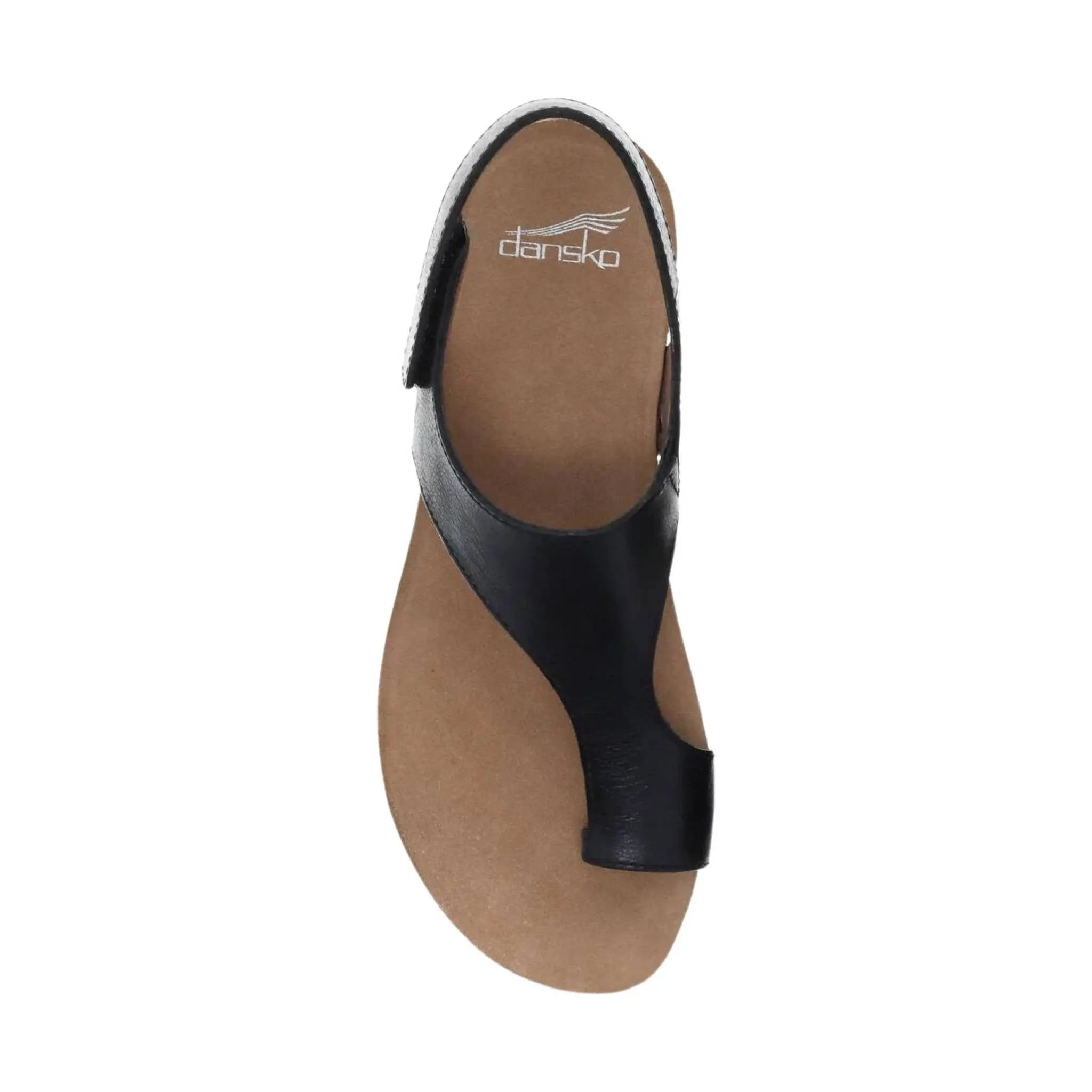 Dansko Women's Reece Sandal - Black Waxy Burnished