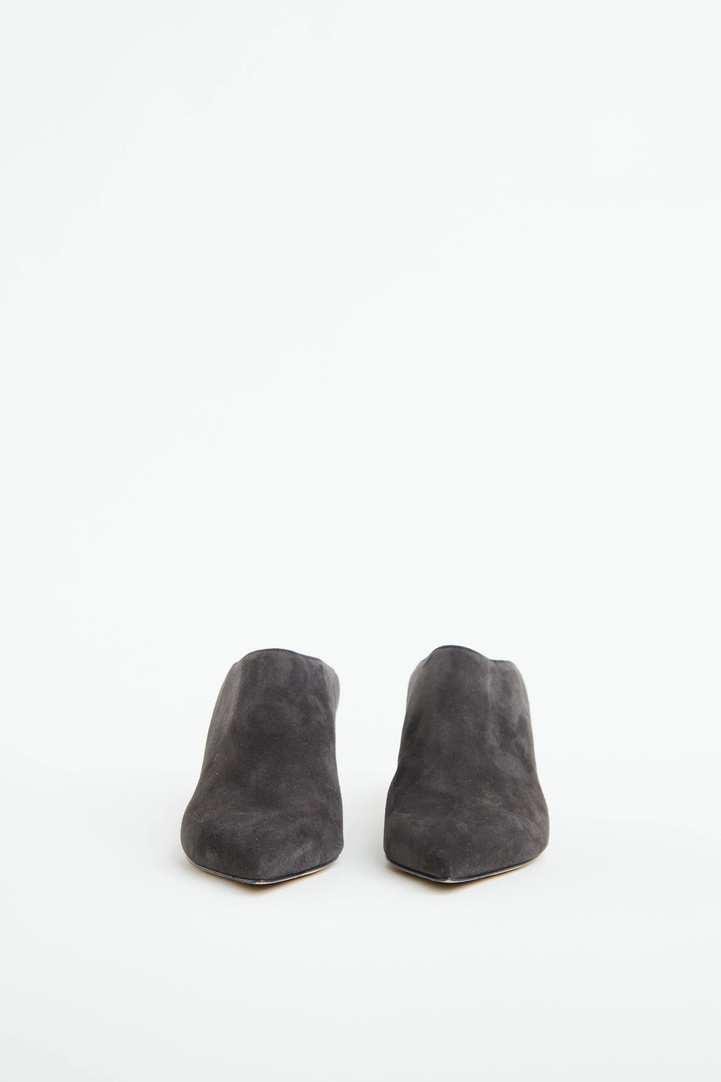 Dark Grey Suede Mira Mule