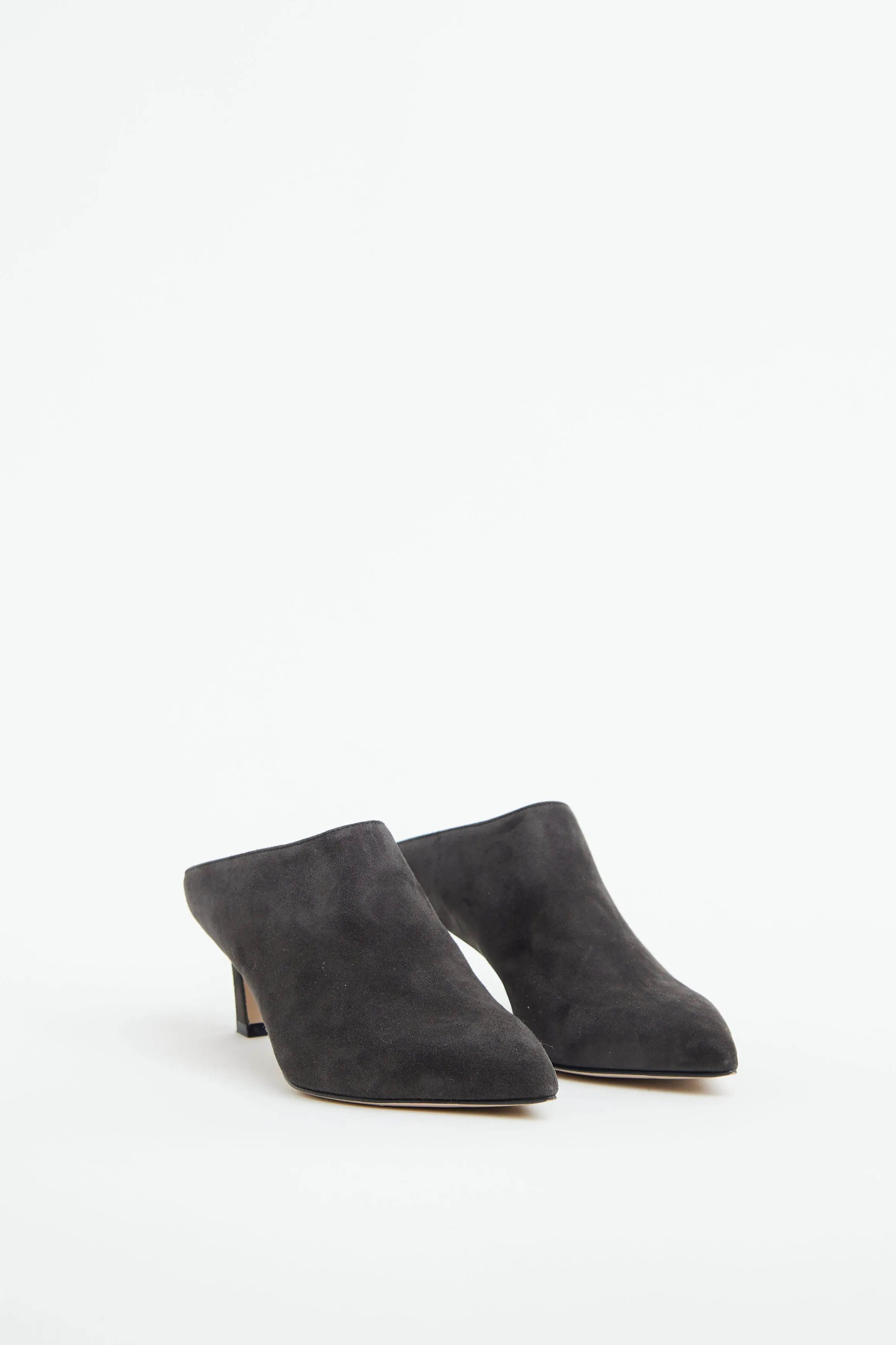 Dark Grey Suede Mira Mule