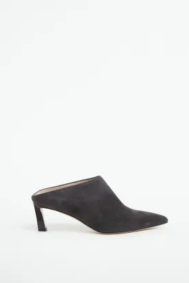 Dark Grey Suede Mira Mule