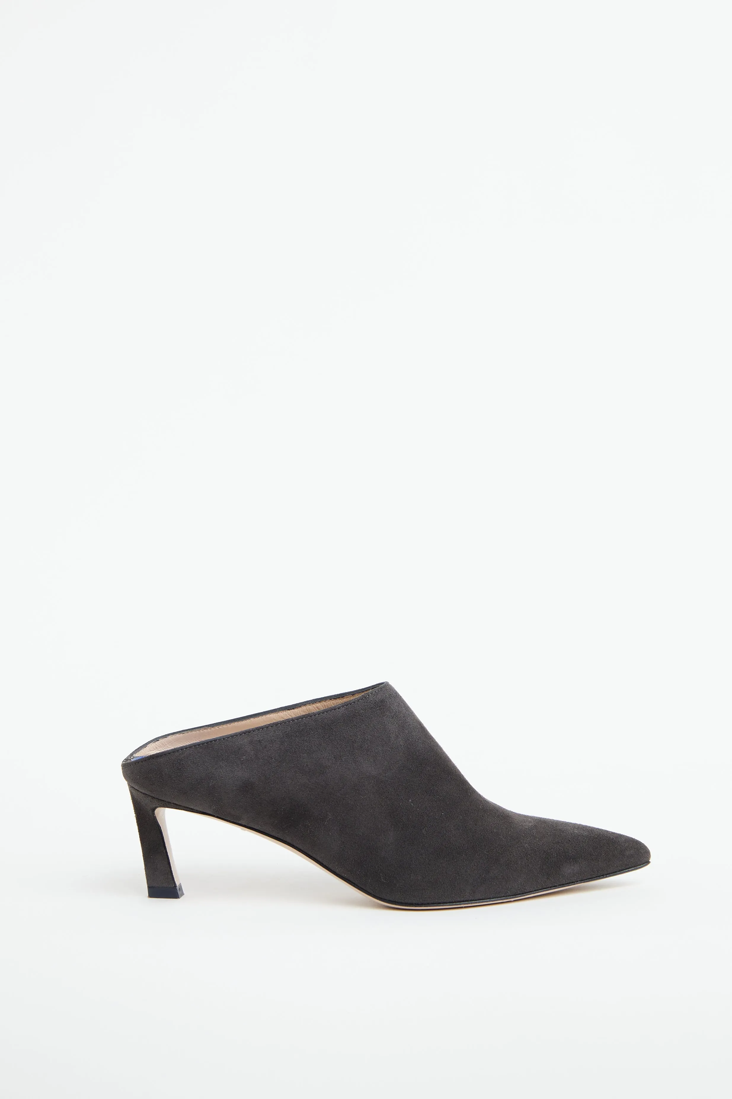 Dark Grey Suede Mira Mule