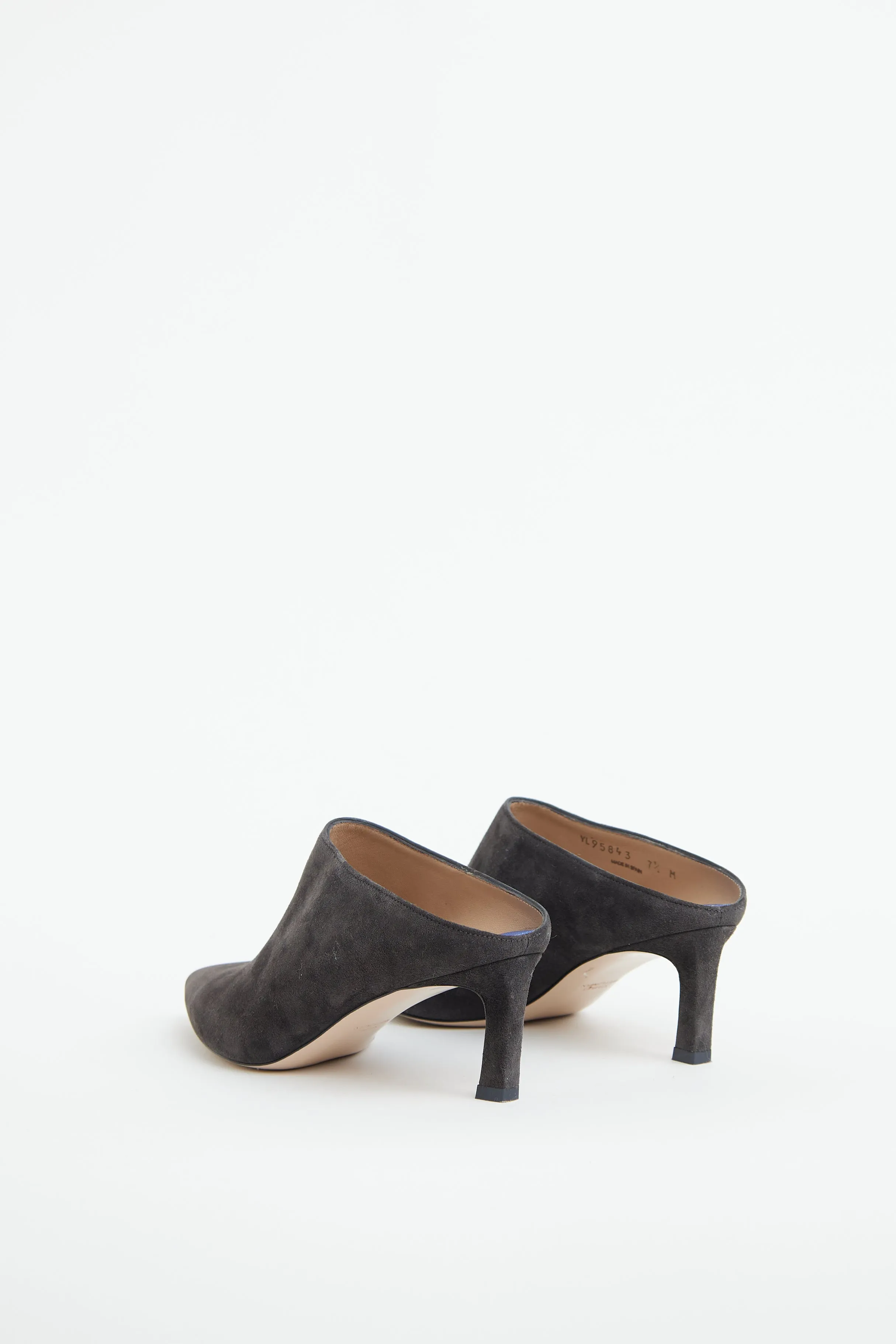 Dark Grey Suede Mira Mule
