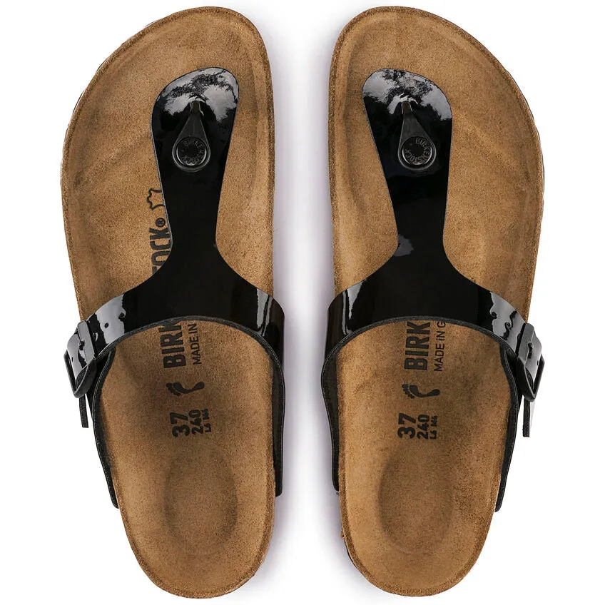 Gizeh - The Birkenstock Classic Thong in Black Patent