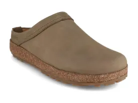 HAFLINGER Leather Clogs with Arch Support 'Malmö', reed green