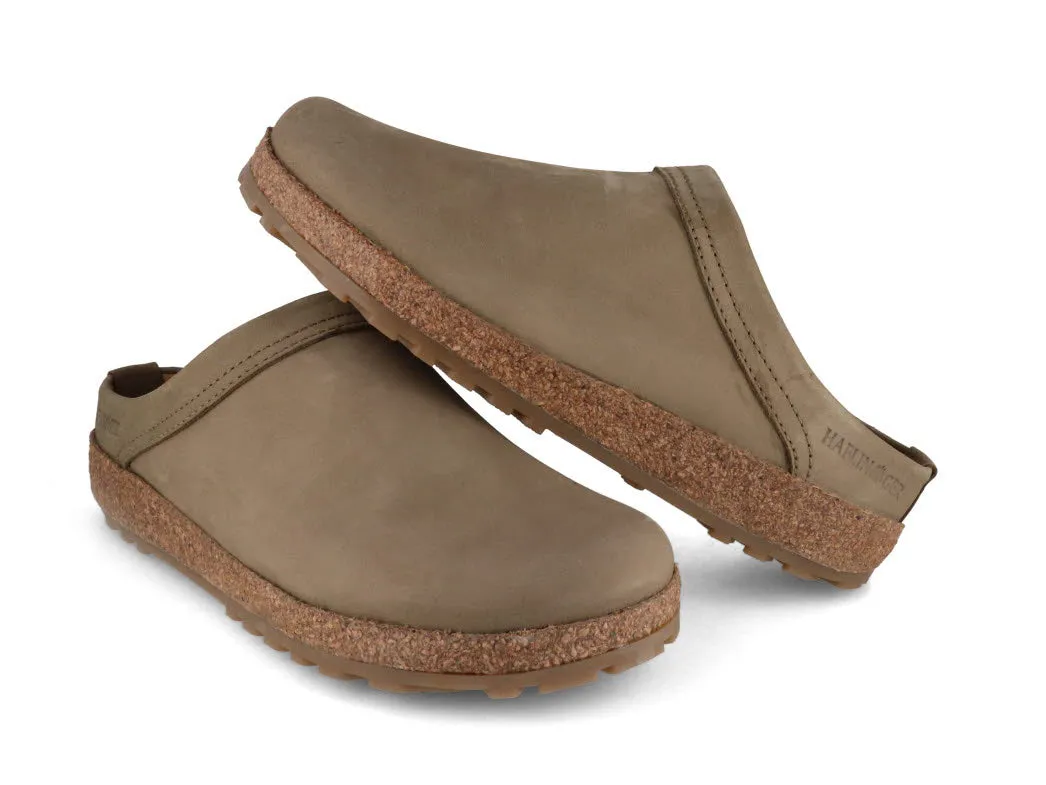 HAFLINGER Leather Clogs with Arch Support 'Malmö', reed green