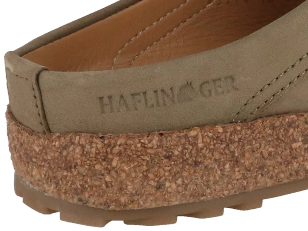 HAFLINGER Leather Clogs with Arch Support 'Malmö', reed green