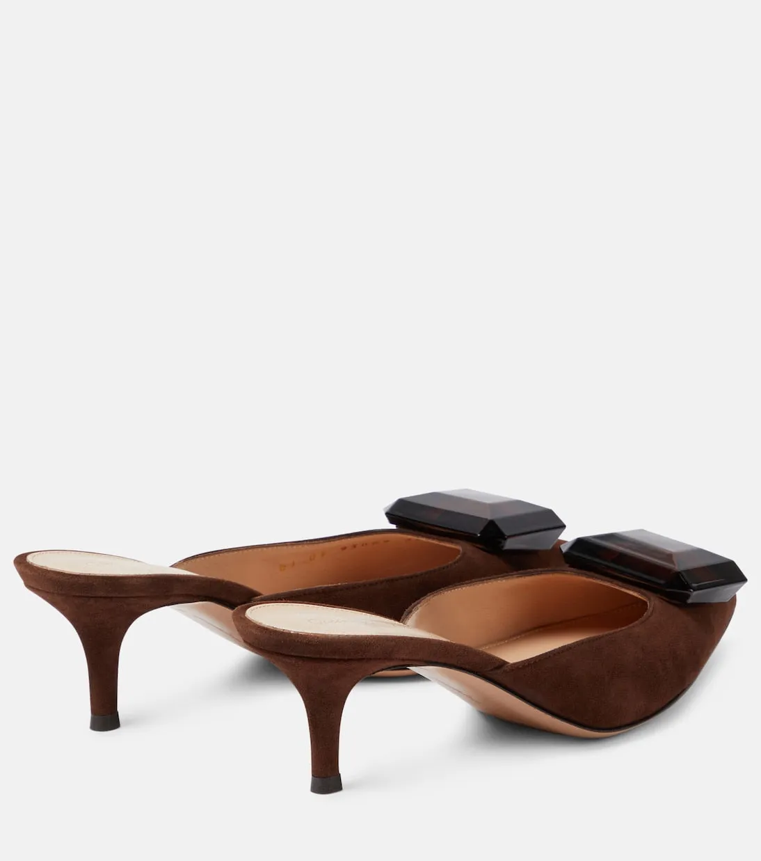Jaipur Gianvito Rossi suede mules, brown
