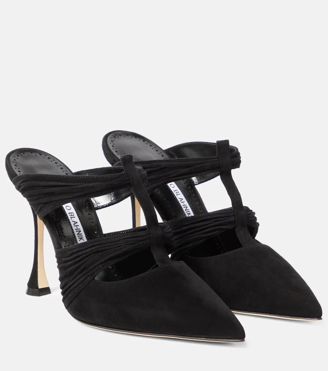 Kerua Manolo Blahnik suede mules, black