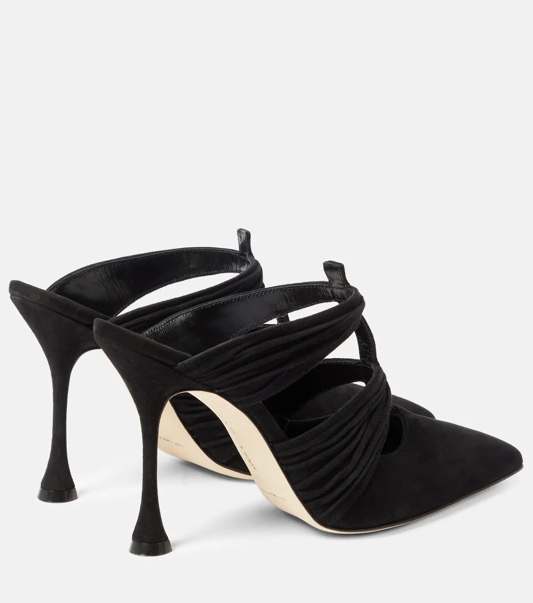 Kerua Manolo Blahnik suede mules, black