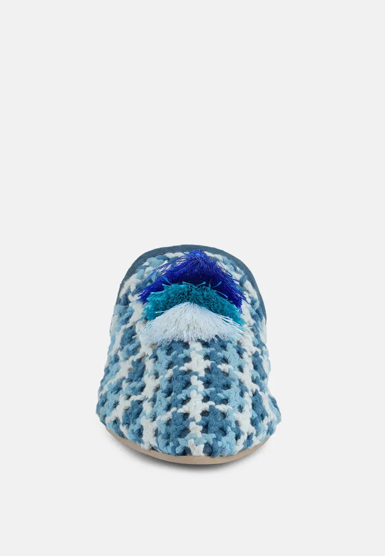 Mariana Woven Flat Mules With Tassels
