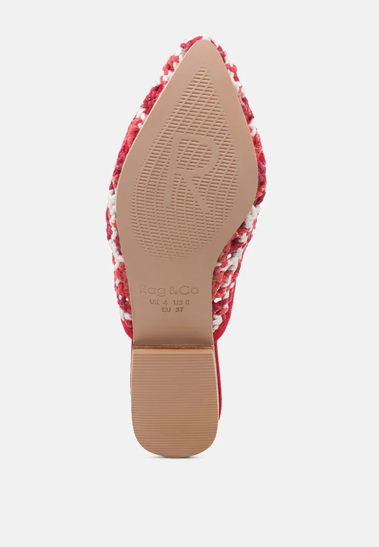 Mariana Woven Flat Mules With Tassels