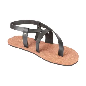 Paaduks Nuba Solo-Strap Cork Sandals for Men (Brown)