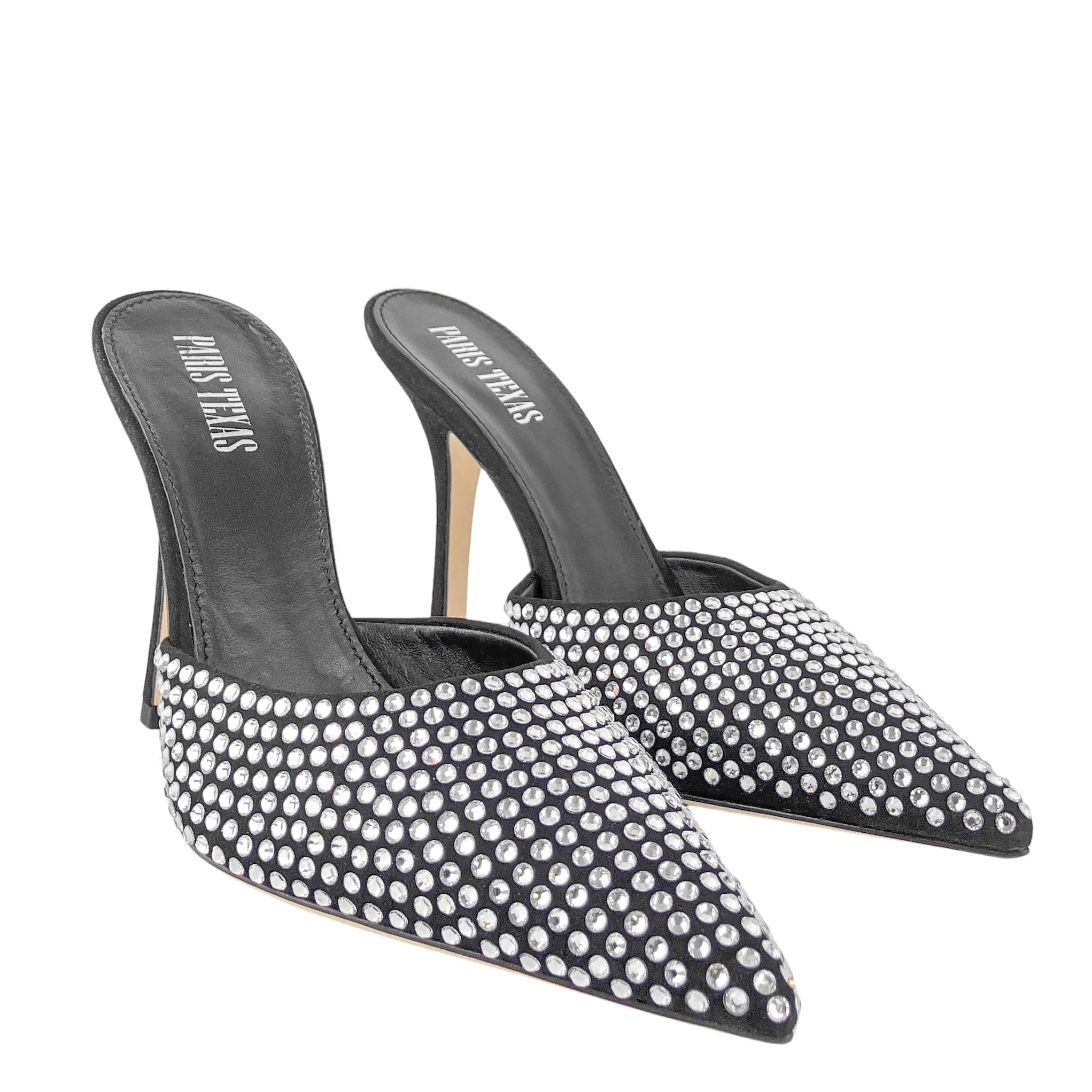 Paris Texas Hollywood Mules in Black Diamond