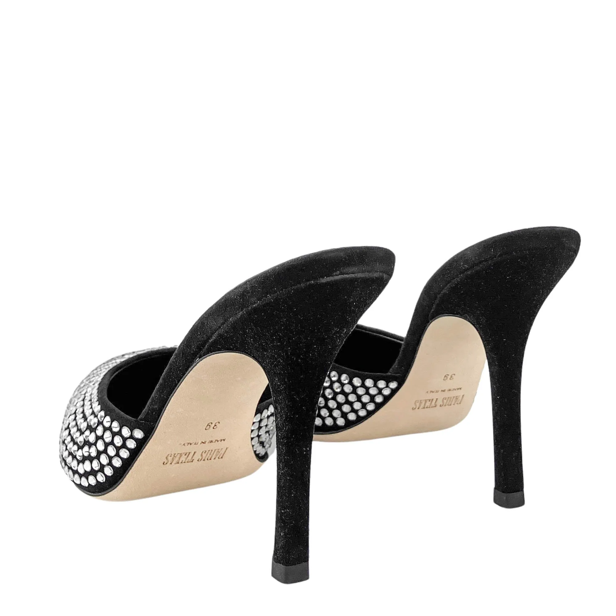 Paris Texas Hollywood Mules in Black Diamond