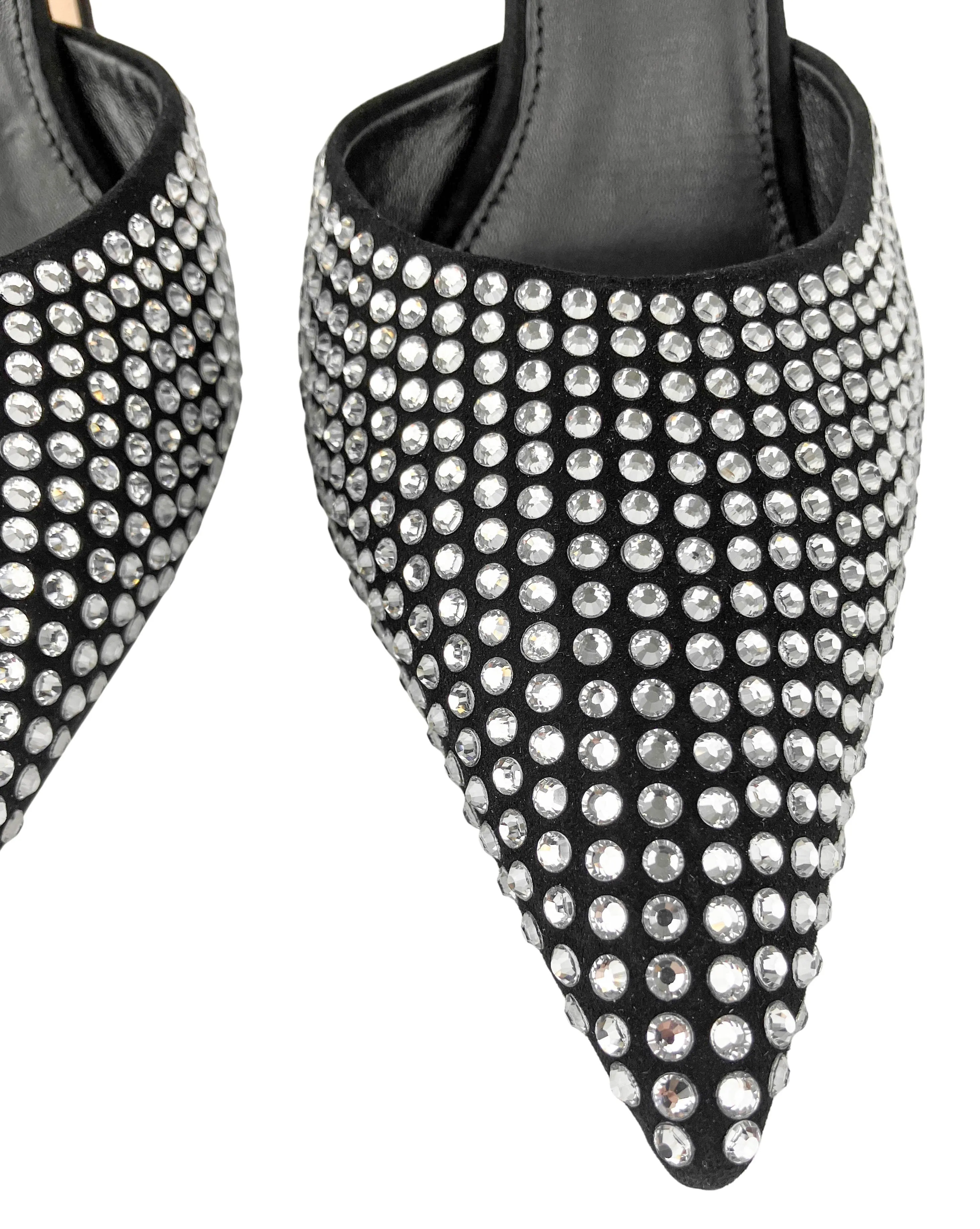 Paris Texas Hollywood Mules in Black Diamond