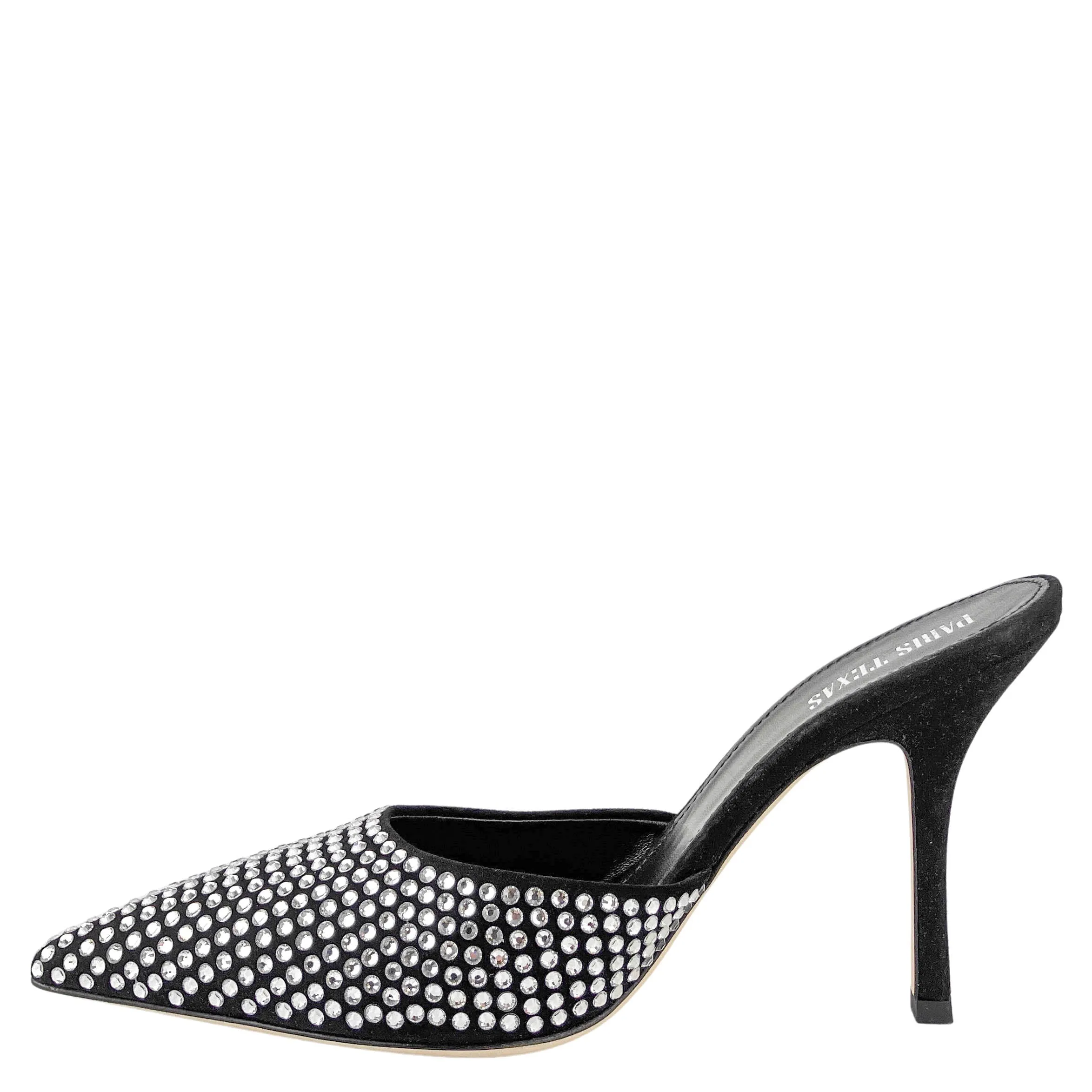 Paris Texas Hollywood Mules in Black Diamond