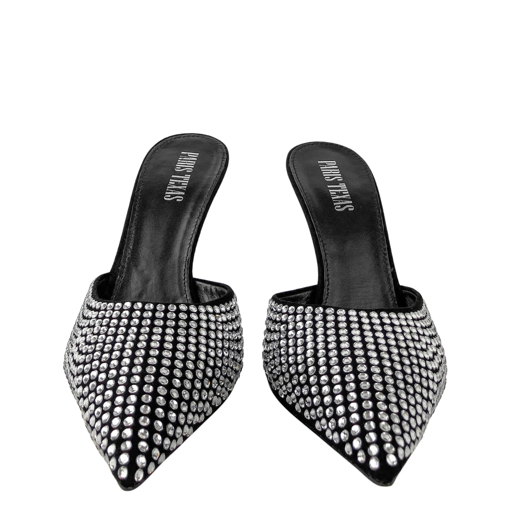 Paris Texas Hollywood Mules in Black Diamond