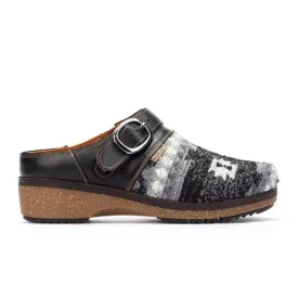 Pikolinos Granada W0W-3620C1 Clog (Women) - Black Leather/Textile