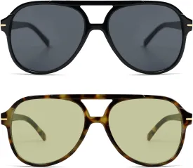Retro Trendy Square Aviator Sunglasses Womens Mens 70s Classic Vintage Oversized Sun Glasses AR82174