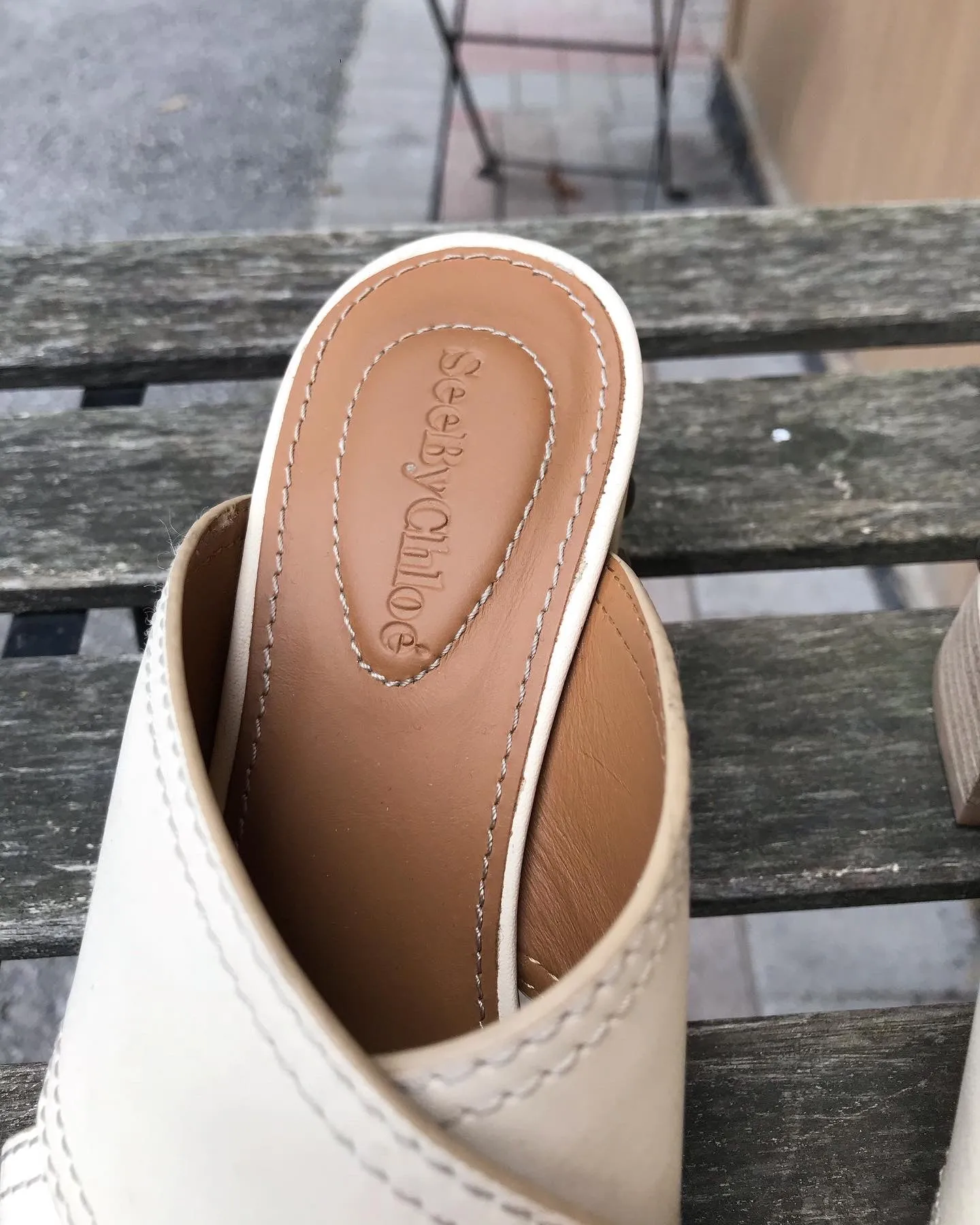 SEE BY CHLOE Crisscross Studded Leather Mules