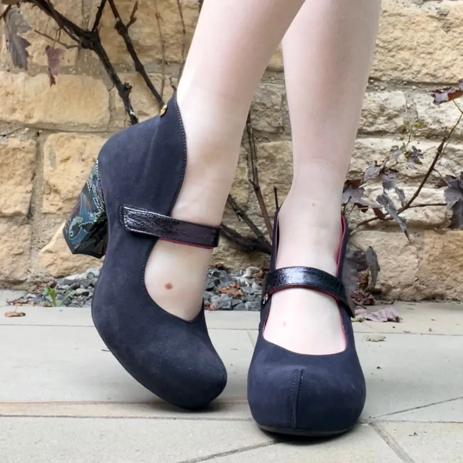 Stylo - Navy bar shoe