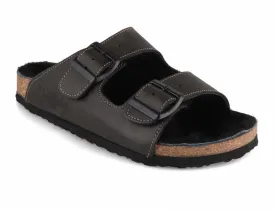 Tuffeln® Lambskin Sandals «Comfortfüße», black