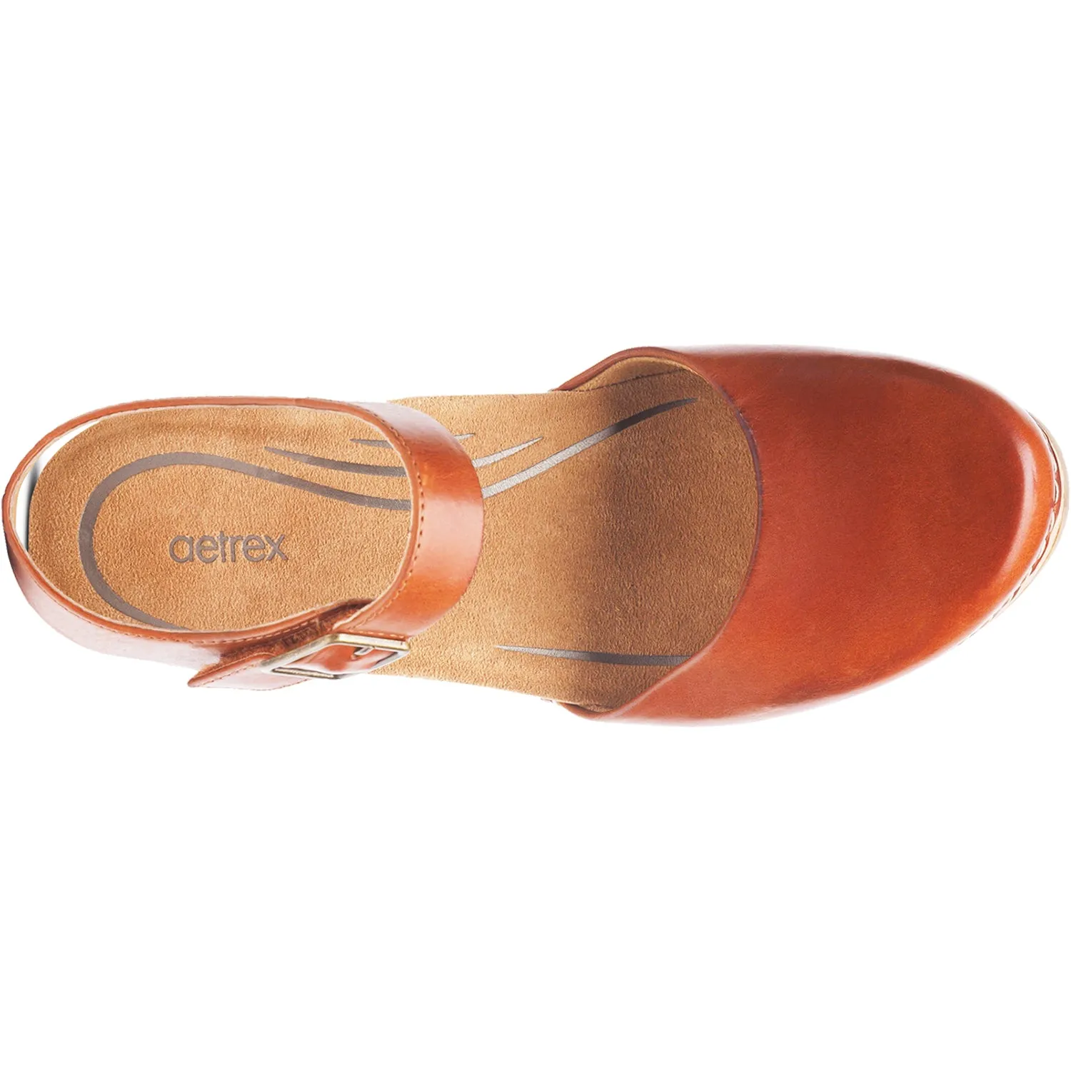 Women's Aetrex Finley Cognac Leather