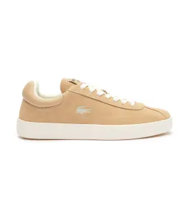 Women's Baseshot Tonal Leather Trainers Light Brown/Off White