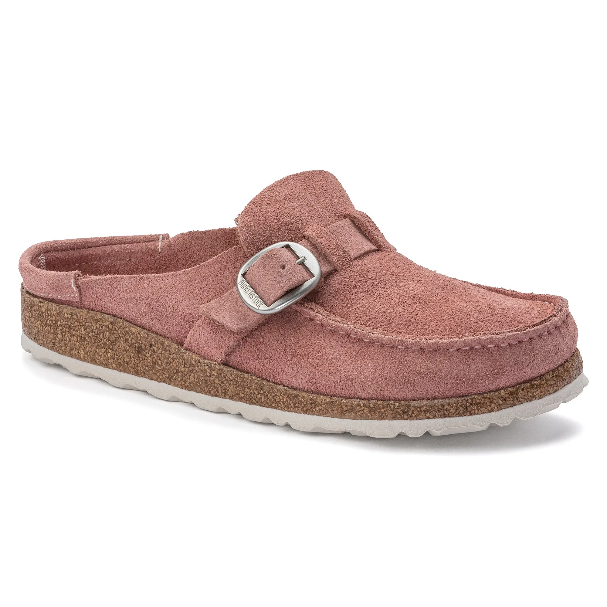 Women's Birkenstock Buckley Suede Leather Color: Pink Clay