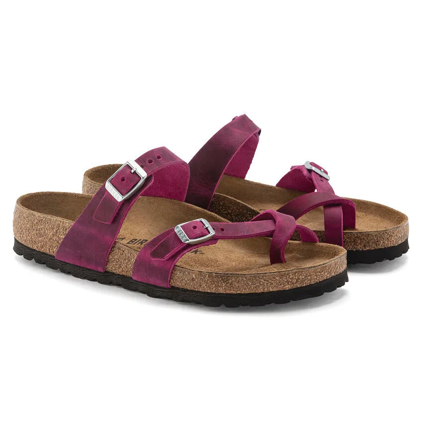 Women's Birkenstock Mayari Oiled Leather 1024034 Color:  Festival Fuchsia